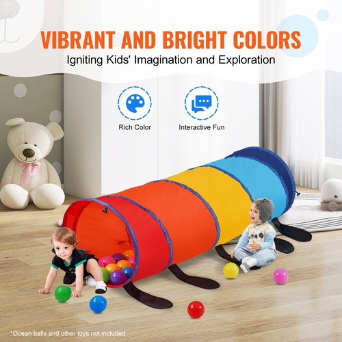 VEVOR Tienda de campaña de túnel para niños pequeños Mascotas, multicolor - Imagen 4 de 12