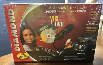 Diamond Multimedia One Touch VHS to DVD Video Capture Device LP Cassettes to CD