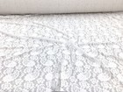 Embroidered Stretch Lace Apparel Fabric Sheer Eggshell White Paisley Floral Oo51