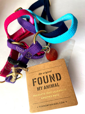 Found My Animal Original Dark Multi Cotton Cat & Dog Harness M 41-63cm
