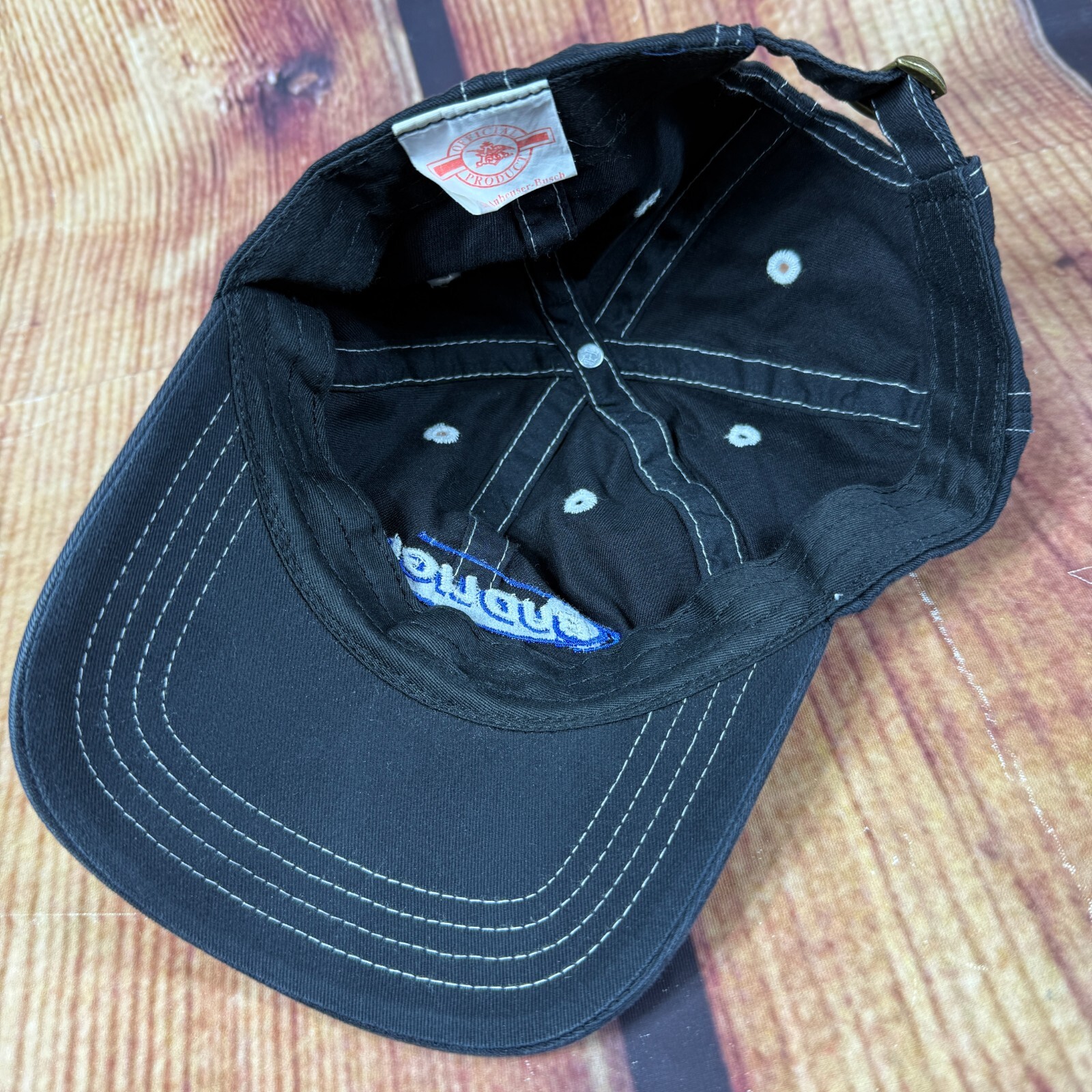 Bud Light Hat Adjustable Black Strapback Vintage … - image 7