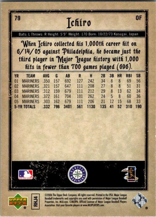 小笠原道大⭐2006年 UPPER DECK SW-MO 小笠原道大⭐2006年