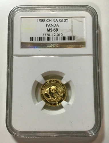 1988 China G10Y Panda NGC MS 69 10 Yuan 1/10oz Gold Coin FREE Priority Shipping