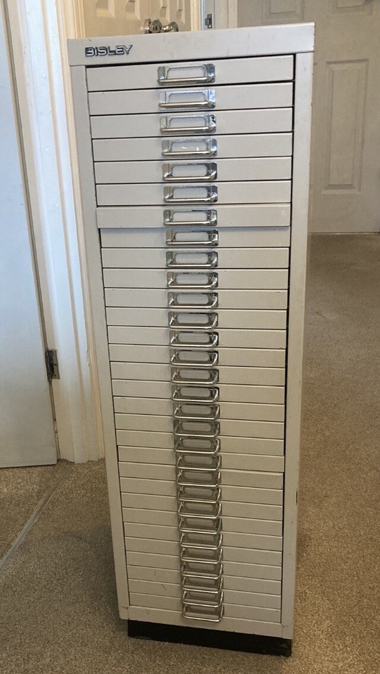 Bisley 30 drawer metal filing eBay