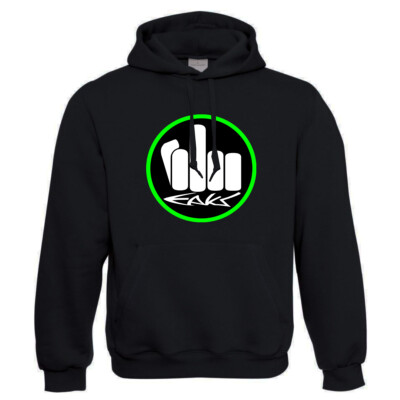 EAKS  Herren Hoodie ''Middle Finger'' Mittelfinger Stinkefinger Fun Kapuzenpulli