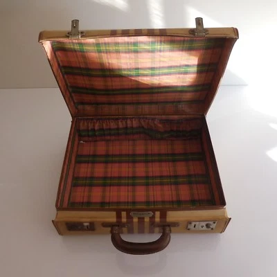 Valise voyage bagage marron BAGAJAVION SMART vintage art déco 1930 1950 France - Photo 1/4