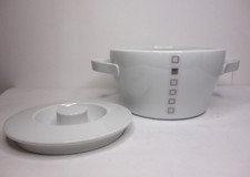 Arzberg Loop Soho Schüssel mit Deckel, Terrine, Porzelan, weiß mit Muster (1.59)