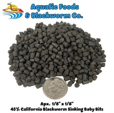 45 Blackworm "Baby Bits", Perfect for Baby Discus, Cichlids, All types of Fish