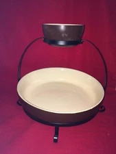 Parini 2 Tier Chip And Dip Serving Set With Rack New in Box