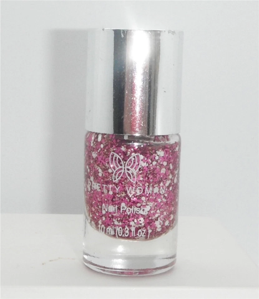 Esmalte de uñas Pretty Woman SNP005 rosa con brillo Foto 2 de 2