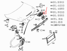MERCEDES-BENZ SL R231 Heckklappenentriegelungsgriff A2317500393