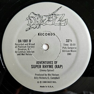 1980 - JIMMY SPICER - ADVENTURES OF SUPER RHYME (RAP) - DAZZ OG