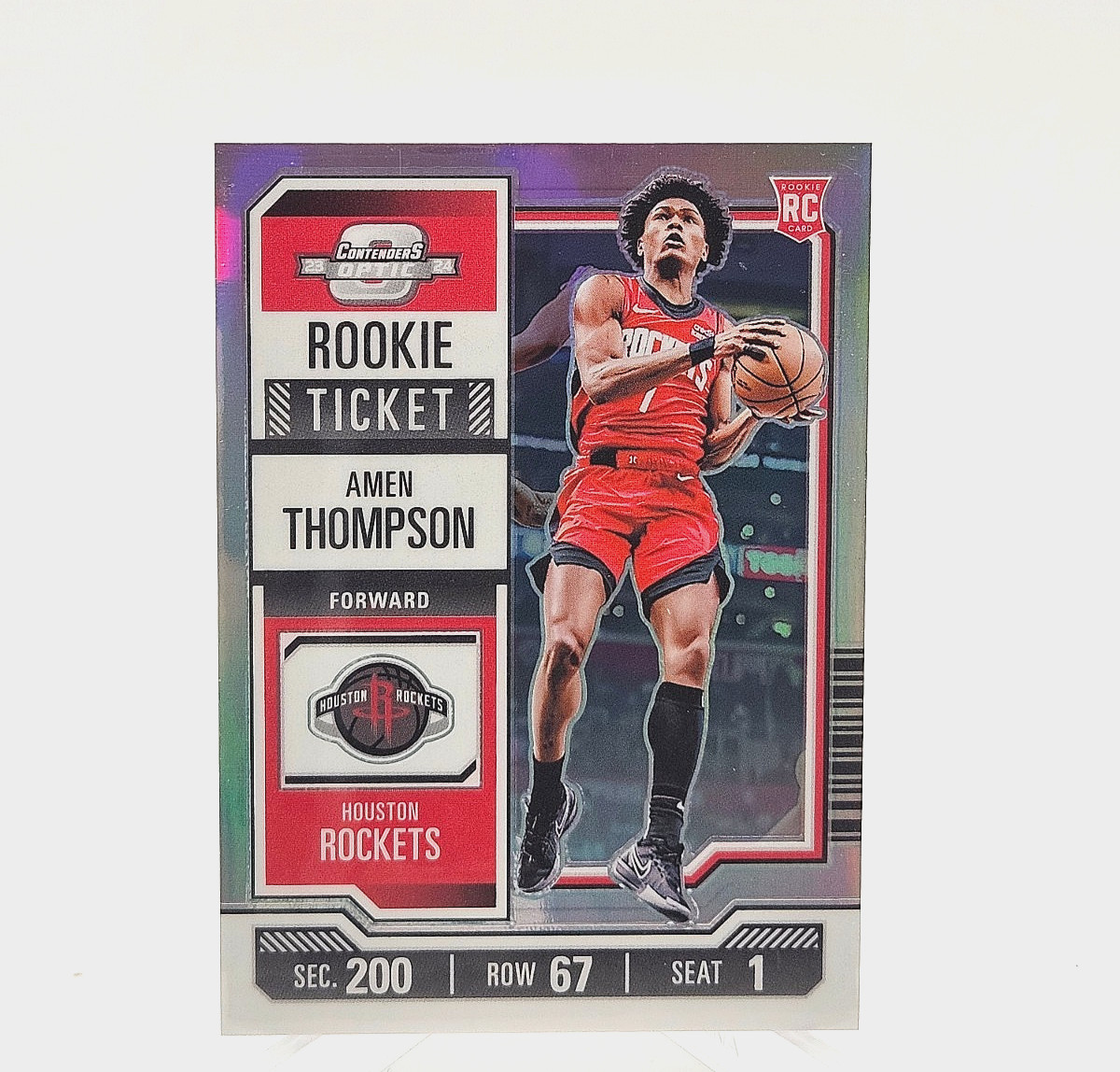 2023-24 Panini Contenders Optic Rookies Amen Thompson #8 Silver Prizm (RC) *