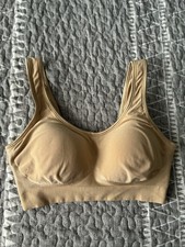 BALI Comfort Revolution ComfortFlex Fit Seamless Shaping Bra Sz L Beige