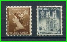 Samoa 1953 QEII-Kronungs Set SC 214-215 SG 229-230 MINT C1
