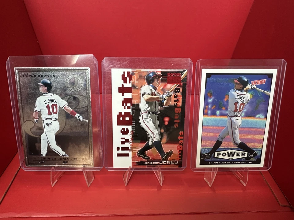 Chipper Jones Lot 13 Baseball Cards Atlanta Braves Set Collection MLB  - Imagem 2 de 4