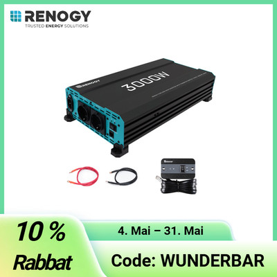 Renogy 3000W/6000W 12V auf 230V Reine Sinus Wechselrichter Spannungswandler