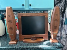 Swedx Wood Monitor And Speakers Please read Description