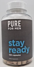 Pure for Men Stay Ready Fiber Supplement 120 Capsules EXP 11/2025