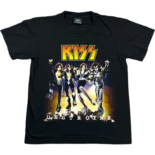 Kiss Band T Shirt Small Black Rock Band T Shirt Destroyer Album Tee Graphic