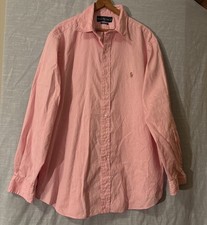 Ralph Lauren Classic Dress Shirt Pink Long Sleeve Men  s Sz 17 34/35 