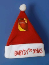 NEW Embroidered BABY'S 1'ST XMAS Santa Hat NWT