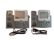 CISCO CP-7975G 7975G VOIP IP Office Phone Lot of 2 phones and cords