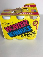 1987 TootsieToy Wonder Bubbles 3 New Bottles opened 6-Pack Vintage Bubble USA