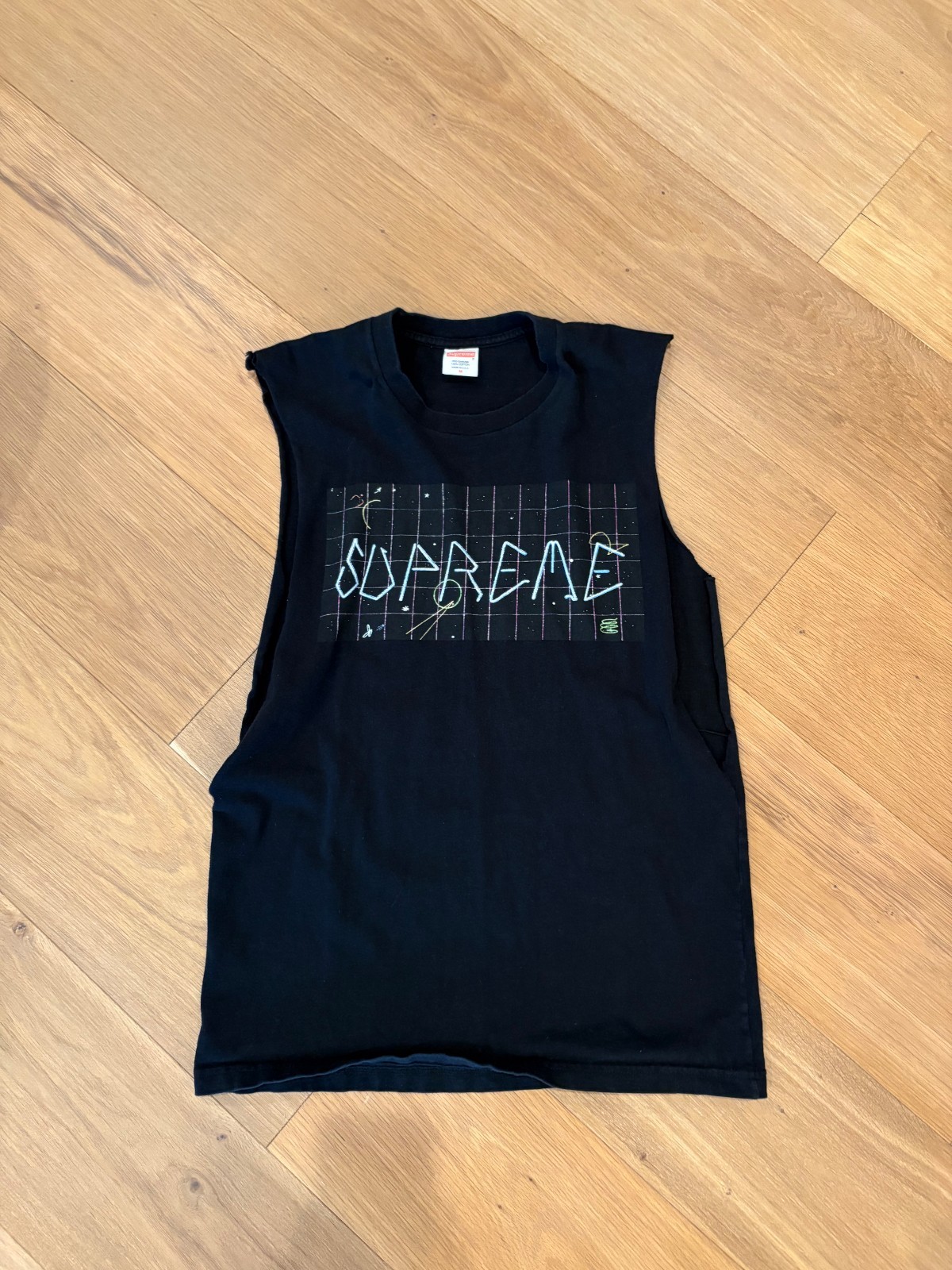 Supreme Tag Cutoff Tank Top Men's Medium