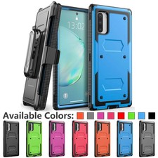 For Galaxy Note 10 5G Belt-Clip Holster Case, Full Body Rugged Heavy Duty Cover