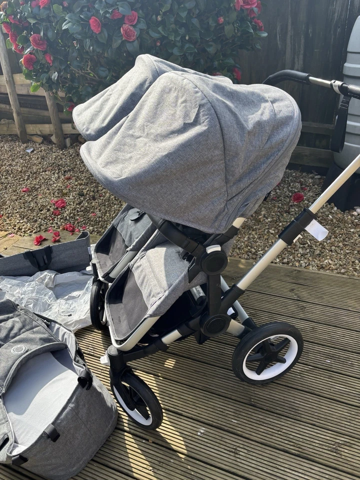 Bugaboo Donkey3 Bundle Grey melange Pushchairs Double Seat Stroller - Image 2 of 4