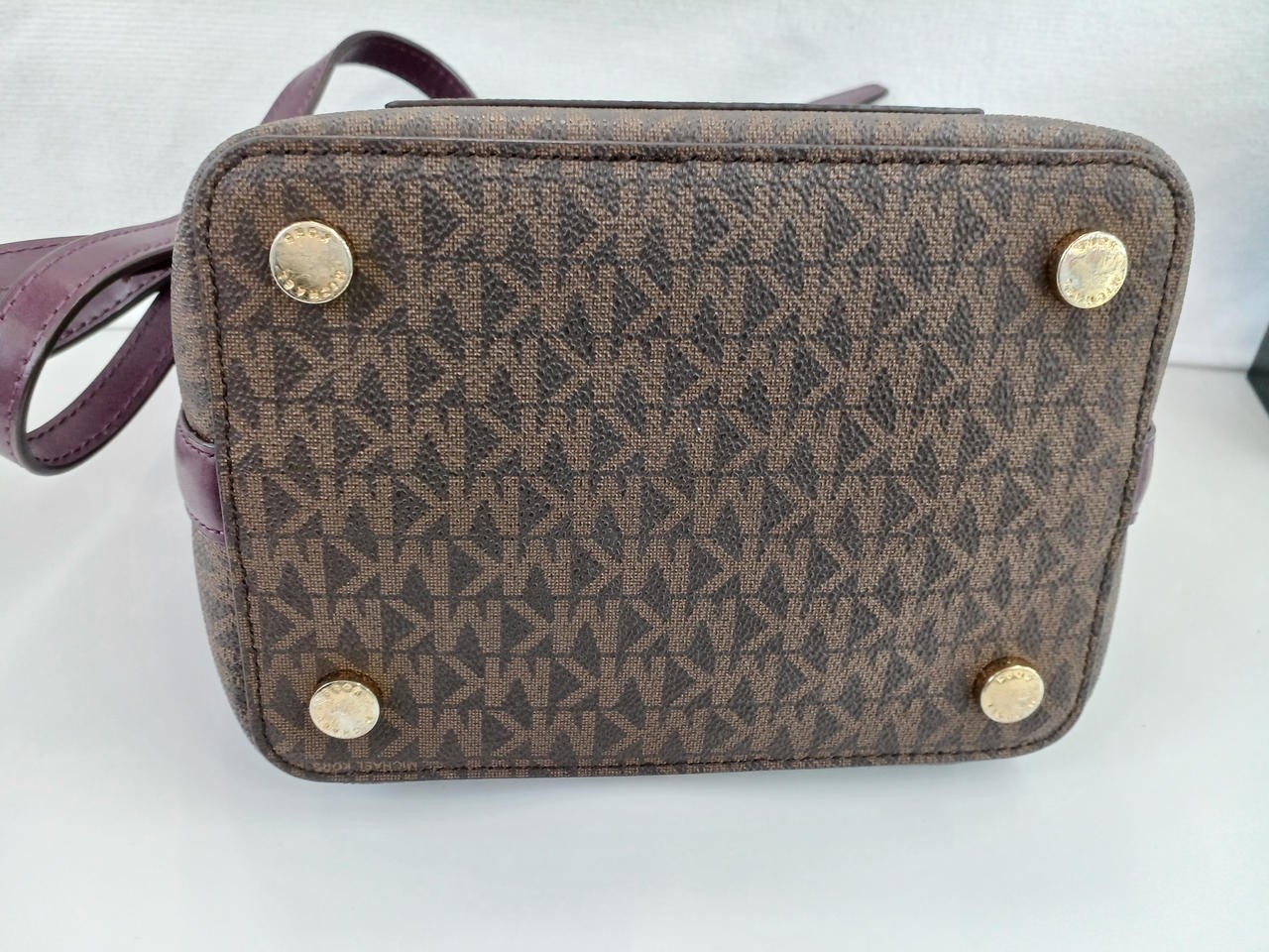 Shoulder Bag BRN Model Allover Pattern Inside Pur… - image 3