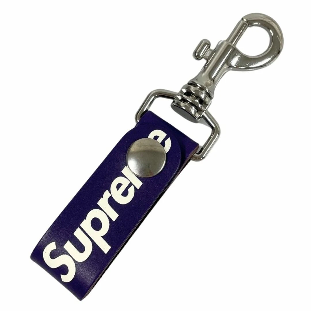 Porte clés boucle clé en cuir suprême violet / B7003