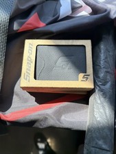 Snap On Bi-Fold Wallet New In Box, With Built In Money Clip. Black Leather