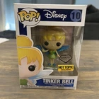 Funko Pop! Disney TINKER BELL GLITTER Vinyl Figure #10 Hot Topic Diamond NIB