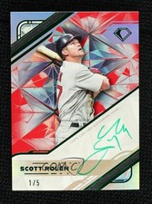 2025 Topps Diamond Icons White Polychromatink Green Red 1/5 Scott Rolen Auto HOF