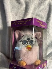 Tiger Furby Electronic Interactive Toy Gray Pink 1998 MPN 70-800
