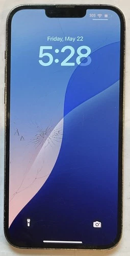 USED GSM UNLOCKED, GRAPHITE iPhone 13 PRO MAX, 256GB A2484 MF63LL/A FOR REPAIR