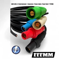 CAM LOCK # 2 Entertainment  / Generator / Power Cable / Panel Tails 7' FFFMM