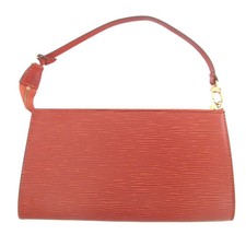 Louis Vuitton Pochette Accessoires M52943 Epi Leather Brown Gold France 1998