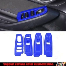 For Subaru WRX 2022-2024 Bright Blue Inner Glass Window Lifting Lock Panel Trim