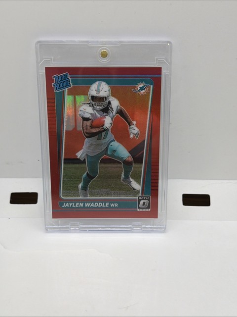 2021 Optic Football Jaylen Waddle Red Prizm RC /99 #208 SP! Dolphins 🐬 Broncos!