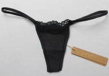 Skims Women's Fits Everybody Lace String Thong Panty ZG3 Onyx Small NWT