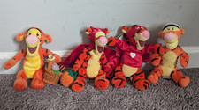 LOT OF 4 Holiday Disney Winnie the Pooh Tigger Mini Bean Bag Plush 9"