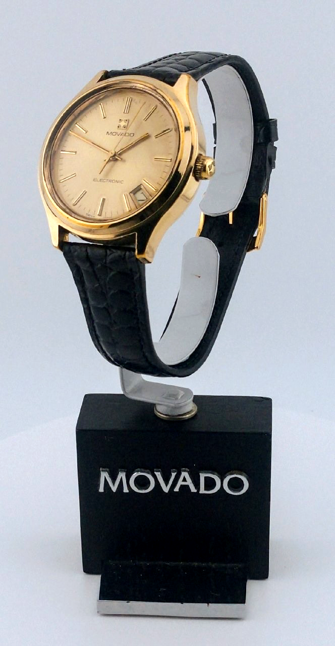 Vintage Movado Zenith Gold Electroplated Electronic Tuning Fork Watch
