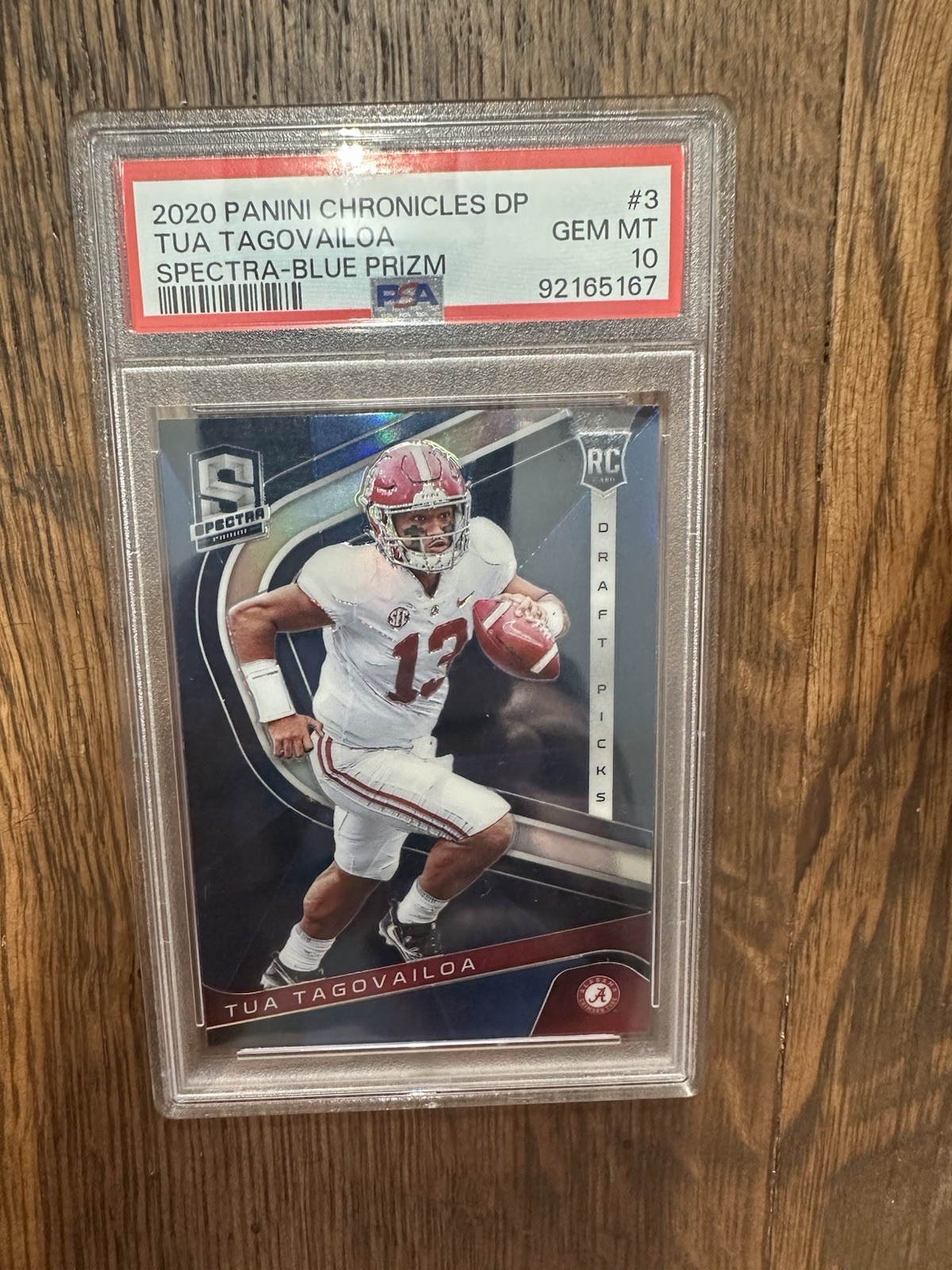 Tua Tagovailoa Panini Chronicles Draft Picks Spectra #3 Blue