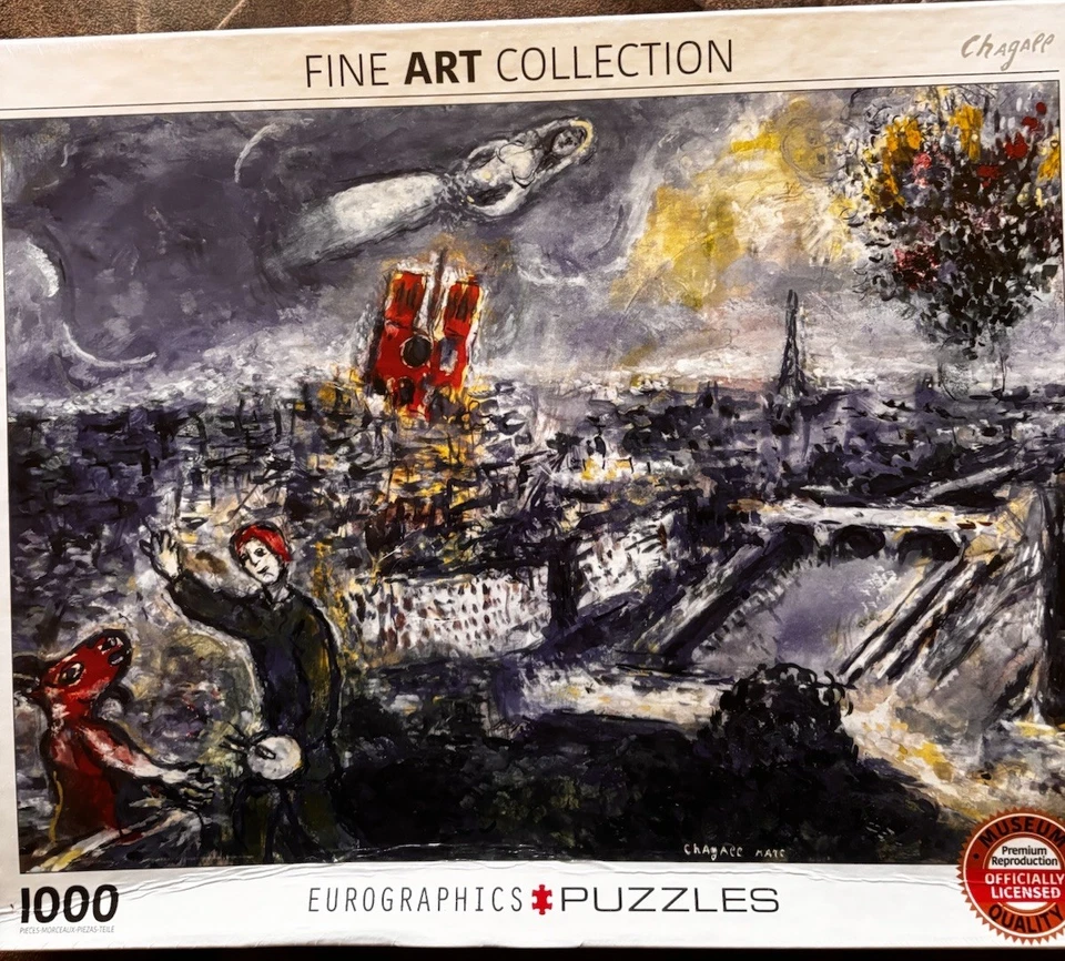 Rompecabezas Vista de París Mark Chagall 1000 piezas de Eurographics 68cm x 49cm Foto 2 de 4