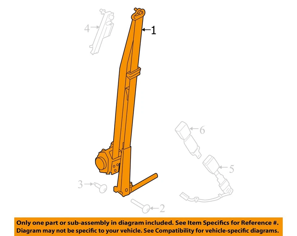 Seat Belt Front Bucket Driver Retractor Fits 15-19 MKC 10270762 - Image 4 of 4