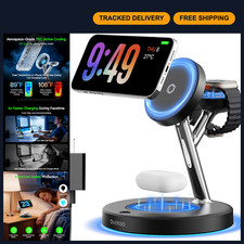 3-in-1 Mag-Safe Wireless Charger Stand for iPhone, Apple Watch, AirPods - Fast C