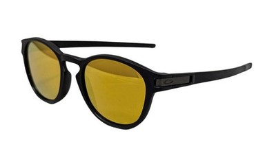 Oakley Latch Sonnenbrille OO9349-04 Low Bridge Fit Mattschwarz 24K
